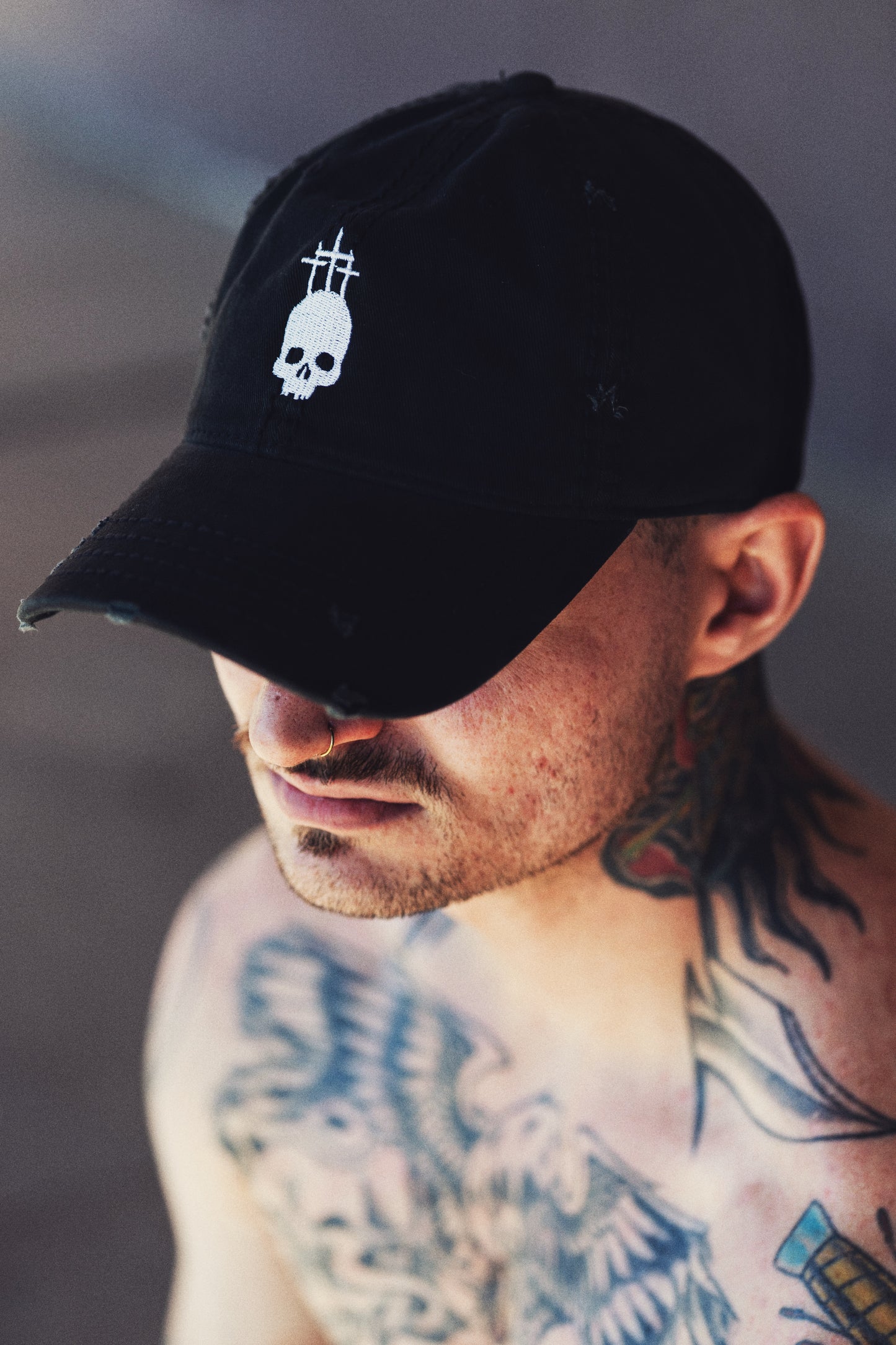 Golgotha Distressed Hat