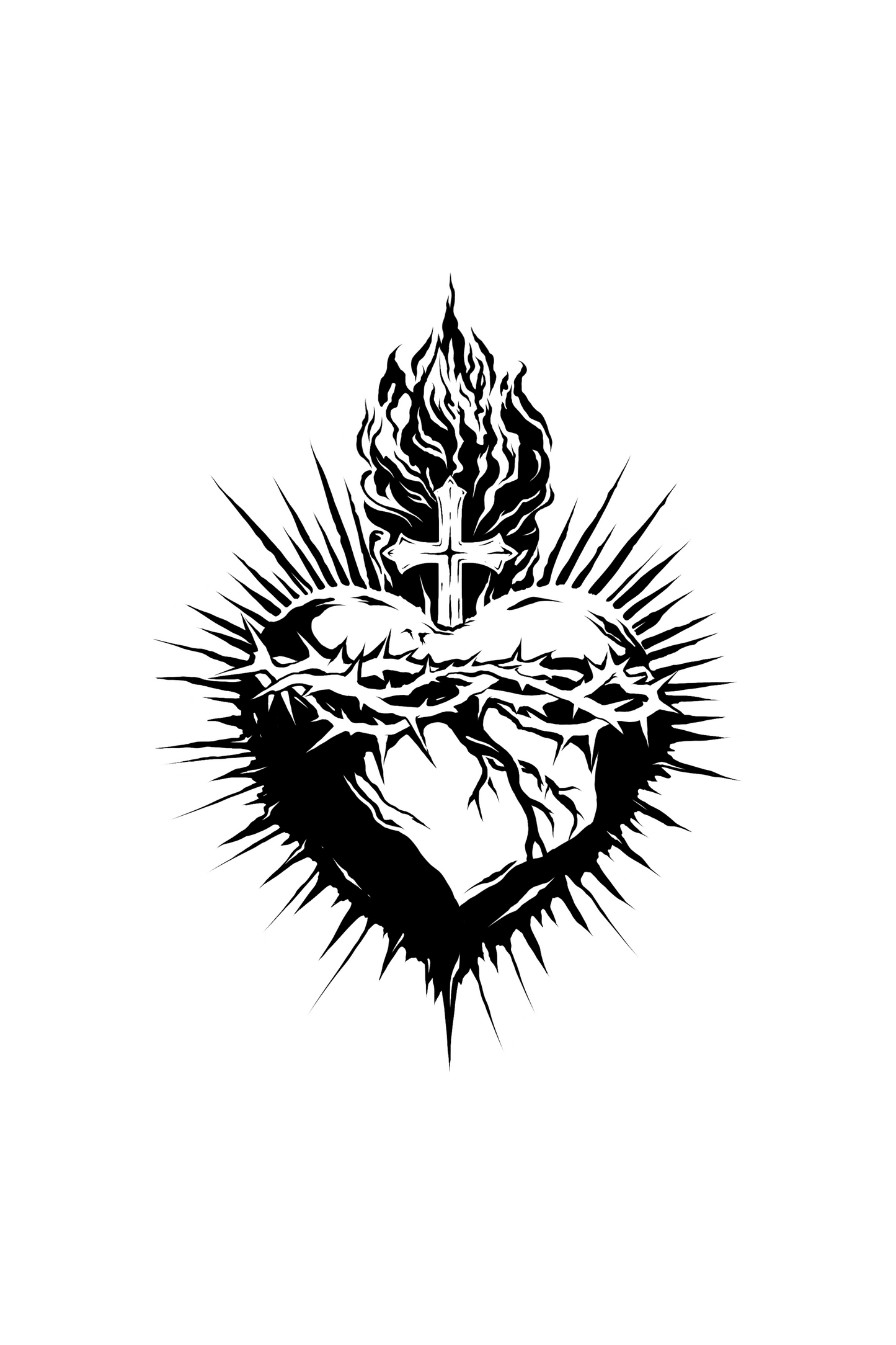 Sacred Heart Sticker - Shrouded
