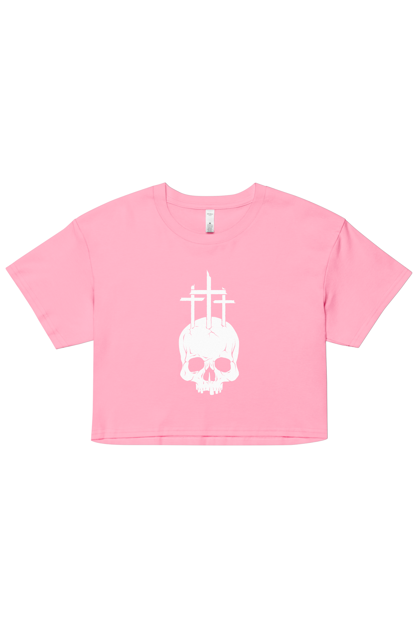 Golgotha Cropped Tee - Pink