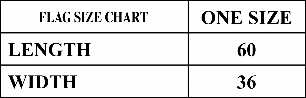 Product size chart