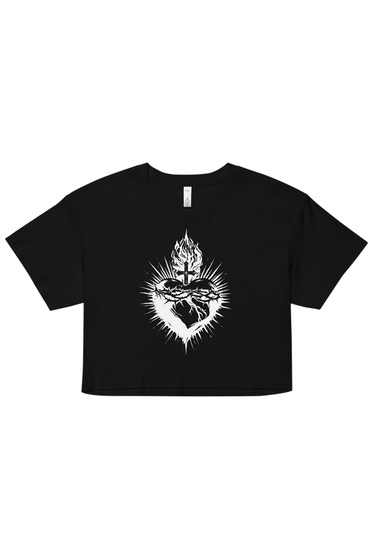 Sacred Heart Cropped Tee - Shrouded