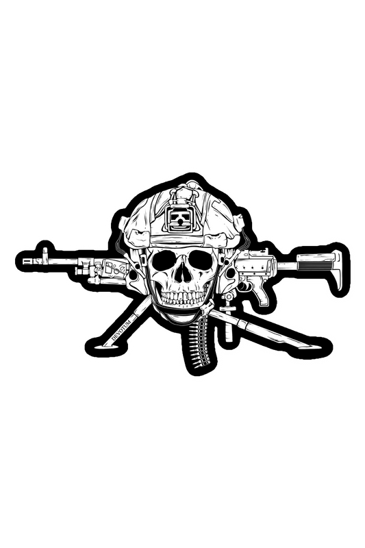 Machine Gunner Sticker